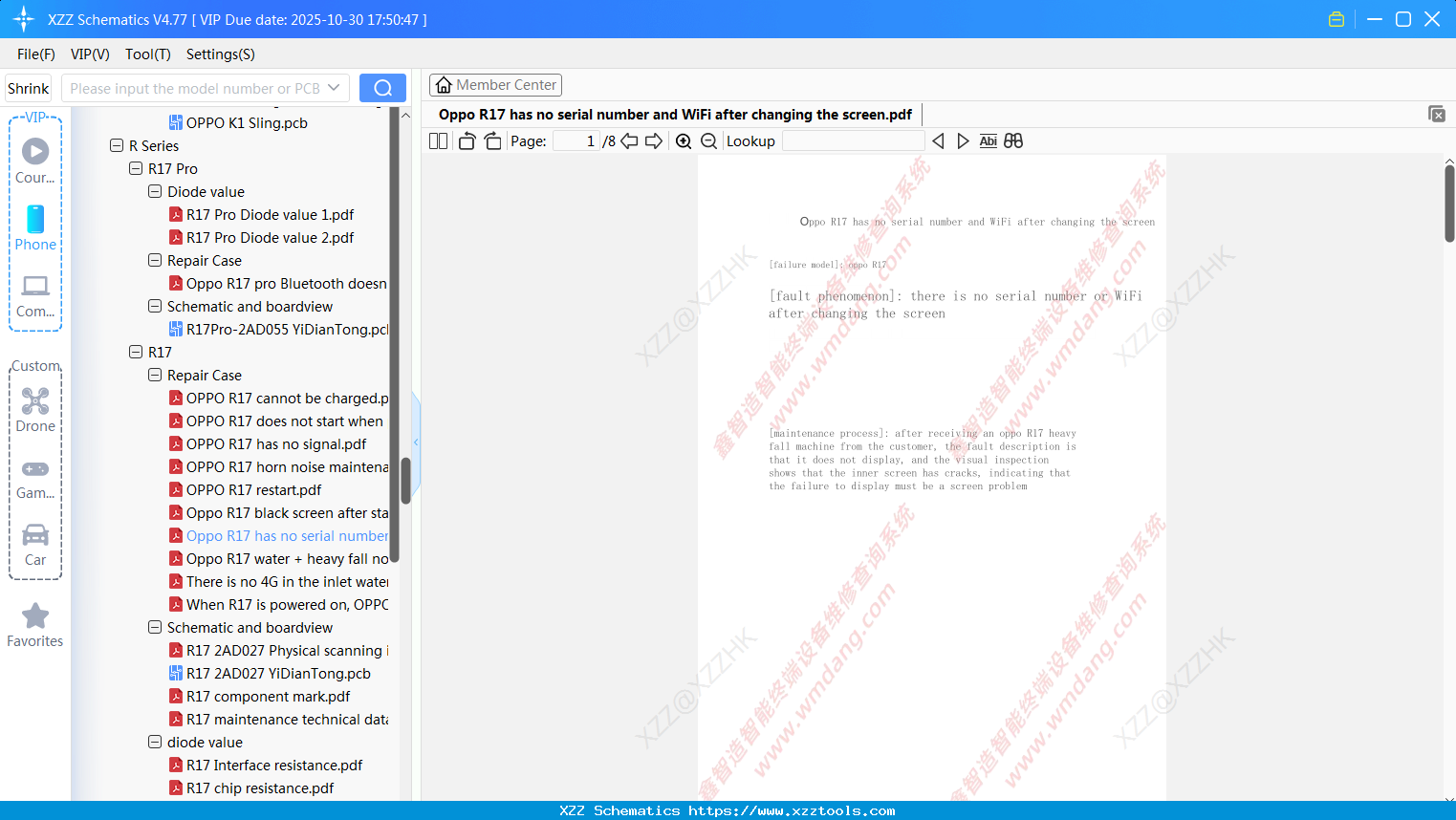 Oppo R17 Has No Serial Number And WiFi After Changing The Screen